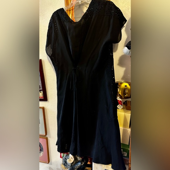 NWT Johnny Was Halfrid Eyelet petite dress with Chiffon Trim - Picture 4 of 8